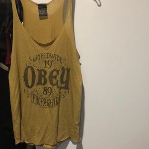 Obey racerback tank top